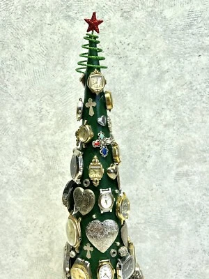 Árbol de Navidad HORA 17” Reloj Santa Hecho a Mano Regalo Navidad Adorno Decoración Foto 1 de 4