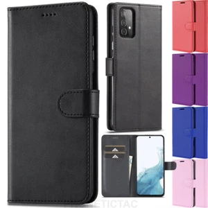 Flip Leather Phone Case for Samsung A15 A14 A25 A35 A34 A55 Magnet Wallet Cover - Picture 1 of 16