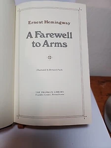A Farewell To Arms Ernest Hemingway Franklin Library 1979 Leather JBx5 - Picture 1 of 6