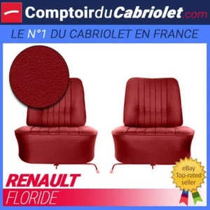Revestimiento asientos delanteros para Renault Floride De PU Cuero Rojo Vivo - Imagen 1 de 2