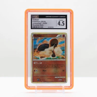 Pokemon Torkoal Reverse Holo #25  Unleashed 2010 - CGC 4.5 - Image 1 of 2