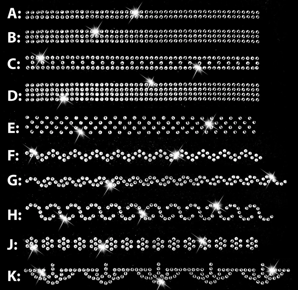 ShineStone: Strass Bügelbild Applikation - verschiedene Borten (zum Auswählen) - Bild 1 von 1