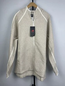 Giacca con cappuccio New Balance Avena Neutral Full Zip Textured Transform taglia XL - Foto 1 di 10