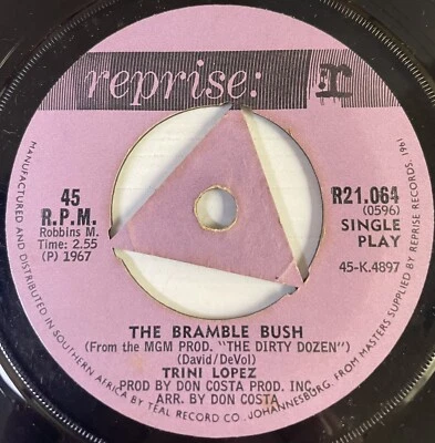 Trini Lopez The Bramble Bush Vinyl Record 7” 45 RPM R21.064 Reprise 1967 SA - Image 1 of 4