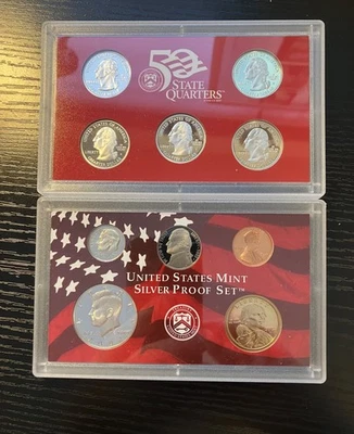 2002-S US Mint 10-Coin Silver Proof Set w/Box & Certificate of Authenticity - Image 1 of 3