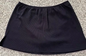 Falda de natación Lands End para mujer talla 12 negra acanalada pantalones cortos playa - Imagen 1 de 5
