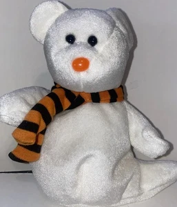 ZURÜCKGENOMMEN Ty Beanie Baby KÖCHER Halloween Geist Bär 2002 - Bild 1 von 6