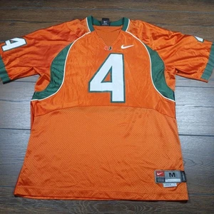 Miami Hurricanes Jersey Shirt Mens Medium NCAA Football Nike Authentic Mesh - Picture 1 of 10