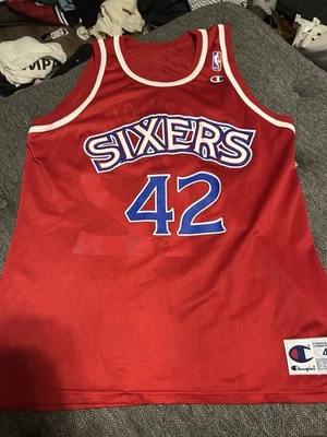 Camiseta deportiva de baloncesto vintage de los Philadelphia 76ers Jerry Stackhouse Champion de la NBA 44 Foto 1 de 3