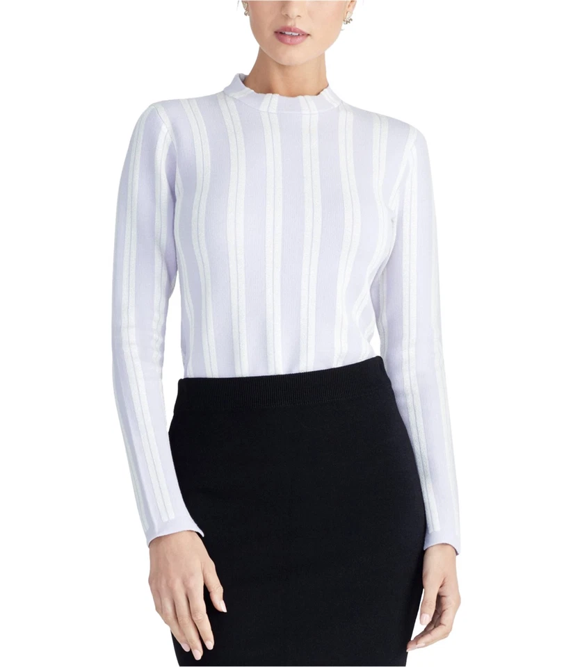 Suéter pulôver listrado feminino Rachel Roy, roxo, médio - Imagem 1 de 1