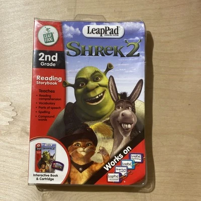 Shrek 2 LeapFrog LeapPad Educational Book and Cartridge 2nd Grade  MZ - Image 1 of 4