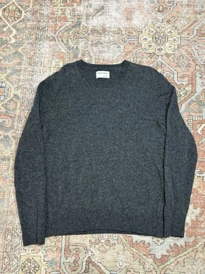 Calvin Klein Wool Longsleeve Sweater Charcoal Grey Mens Medium Slim 100% Wool - Image 1 of 4