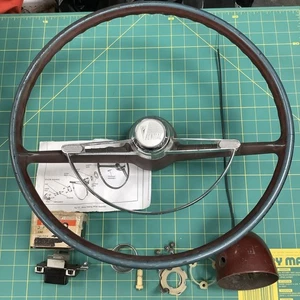 Vintage Pontiac Steering Wheel With Column Parts Delco Turn Signal Switch Plus  - Picture 1 of 13