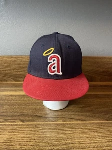 Raro Sombrero Cooperstown New Era California Angels Offset Halo Talla 7 Ajustado - Imagen 1 de 8