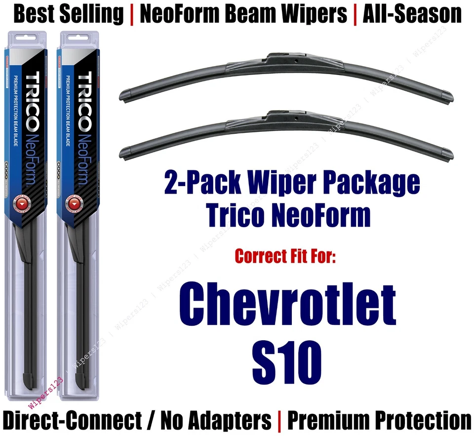 2pk Super-Premium NeoForm Wipers fit 1982-1993 Chevrolet S-Series S10 - 16160x2 - Image 1 of 1