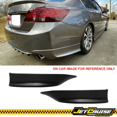 Se adapta a 13-15 Honda Accord Sedán Estilo HFP 2 PIEZAS Parachoques Trasero Labio Labio Divisores PU Foto 1 de 4