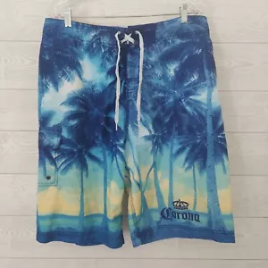 Pantalones cortos Corona Beer Board 36 bañadores palmeras océano - Imagen 1 de 10
