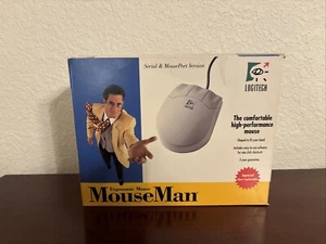 VTG Logitech MouseMan Ergonomic 3-Button Mouse 1183 Serial & MousePort IBM New - Picture 1 of 4