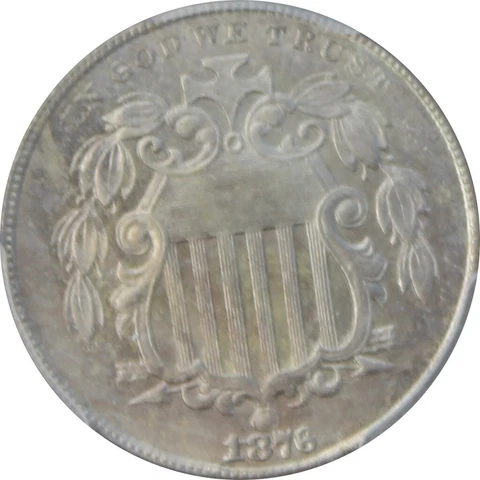 1876 MS63 Shield Nickle, PCGS 26259597 Cover