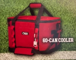 Olli Insulated 60 Can Cooler Bag, Red, Bottle Opener, Collapsible, Leak-Proof - Picture 1 of 9