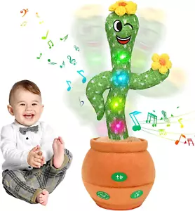 Cactus Baby Toys Boy Girl Gifts, Talking Singing Mimicking Recording Light Up, I - Picture 1 of 12