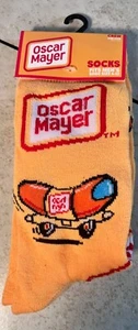 Oscar Mayer Yellow Novelty Weiner Mobile Unisex Crew Hot Dog Socks Odd Sox NEW - Picture 1 of 2