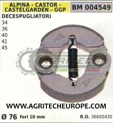36600430 FRIZIONE DECESPUGLIATORE ALPINA CASTOR CASTELGARDEN 34 36 40 41 45