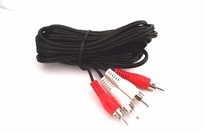 GC ELECTRONICS 30-409 12FT DUAL STEREO RCA MALE TO MALE BLACK CABLE - Picture 1 of 1