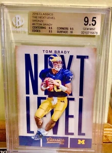 🔥HOT🔥2016 HOF TOM BRADY PANINI CLASSICS ‘THE NEXT LEVEL’, GRADED BGS 9.5 - Picture 1 of 4