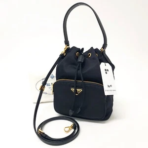 Prada Nylon Pochette Bucket Bag 1BH038 Guaranteed Genuine With Dust Bag PA015 - Picture 1 of 11