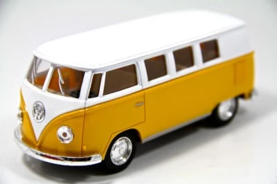 5" Kinsmart Classic 1962 Volkswagen Bus Van Diecast Model Toy 1:32 VW- Yellow - Image 1 of 3