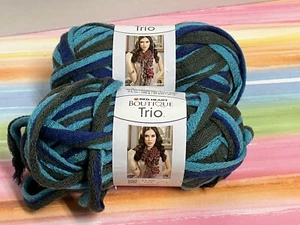 Red Heart Boutique Trio yarn Aegean 2 full skeins same dye lot - Picture 1 of 4