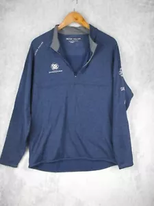 Peter Millar 1/4 Zip Pullover men Size L Blue Iron Maven Performance MA22EK340 - Picture 1 of 13
