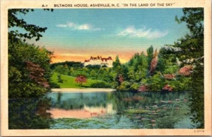 Biltmore House Asheville North Carolina Vintage Linen Postcard Unposted A32 - Picture 1 of 2