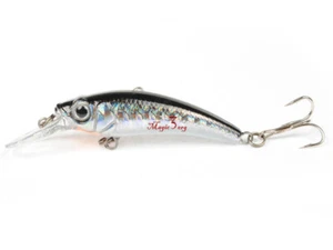 Fishing Hard Baits Minnow 45mm 3g Black Bass Pike Walleye CrankBait Minnow - Picture 1 of 4