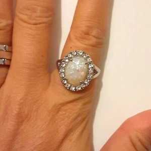 Gorgeous Glitter Rocked Out Ring Size 8.25 - Picture 1 of 4
