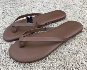 Torrid Flip Flop WW Wide Sunnie Deep Taupe Brown Flat Sandals Thong Shoes 9 NWT - Picture 1 of 8