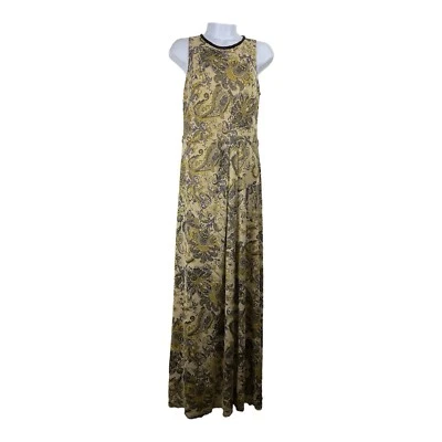 Maxi Vestido Mango Para Mujer Sin Mangas Floral Cachemira Talla S Cottagecore Fairy Boho Foto 1 de 4