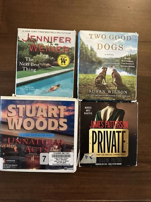 Lot of 4 fiction audiobooks on CD- Wilson, Weiner, Patterson & Woods Foto 1 de 2