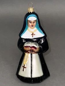 Marvelous Vintage Christoper Radko Collection Singing Nun Christmas Ornament - Picture 1 of 13