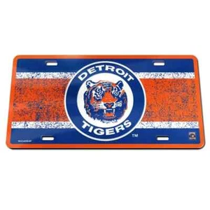 DETROIT TIGERS COOPERSTOWN COLLECTION SPECIALTY ACRYLIC CAR LICENSE PLATE MLB - Picture 1 of 1