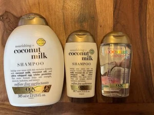 OGX Organix Nourishing COCONUT MILK Shampoo385ml+ shampoo88.7ml+ miracle oil - Picture 1 of 1