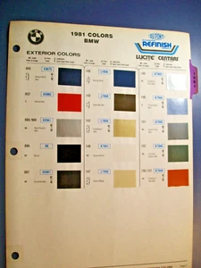 1981 BMW DuPont set chip verniciatura auto - Foto 1 di 1
