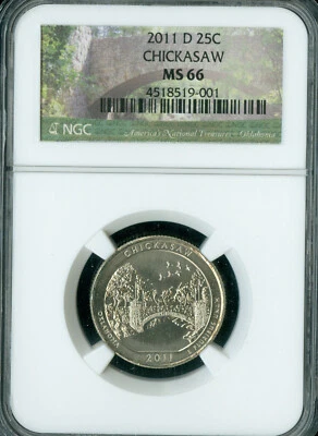 2011 D CHICKASAW QUARTER NGC MS66 PQ   . - Image 1 of 2