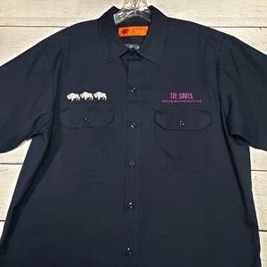 Dickies Shirt Mens Large The Daves Custom Motorcycles USA Short Sleeve Collared - Picture 1 of 5