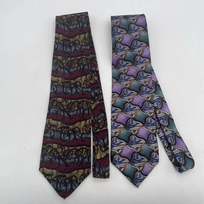 Lote de 2 corbatas de seda vintage Jerry (J. Garcia) Foto 1 de 4