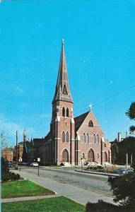 Vintage New Hampshire Chrome Postcard Manchester St Joseph's Catholic Church - Picture 1 of 2