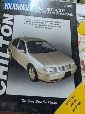 Manual de reparación de gasolina y diésel CHILTON 1999-05 Volkswagen VW Golf Jetta GTI #70403 Foto 1 de 4