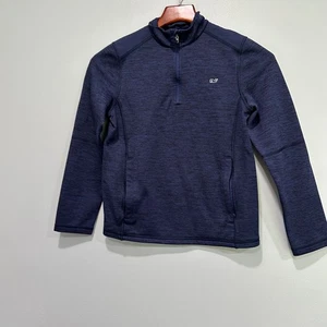 Vineyard Vines Kids Performance Pullover Jacket Blue Heather Boys Size M 12/14 - Picture 1 of 4