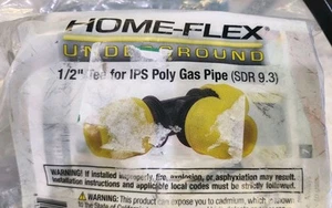 Home-Flex 18-401-005 Yellow Underground 1/2" TEE for IPS Poly Gas Pipe (SDR 9.3) - Picture 1 of 3